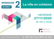 "La ville en cohésion" - Webinaire 27/11/2020