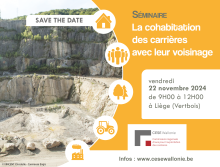 Save the date : 22/11 - "La cohabitation des carrières avec leur voisinage"